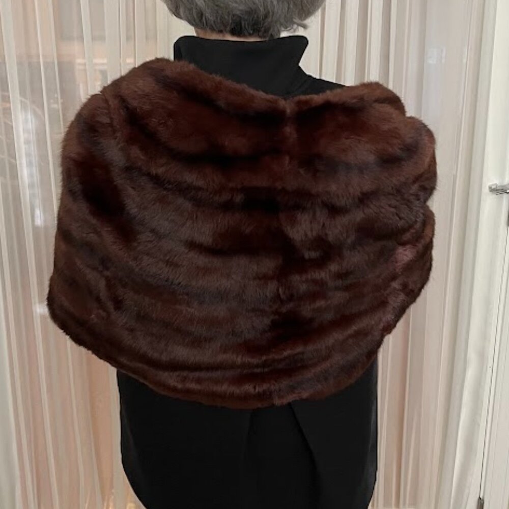 Vintage Mink Fur Stole - One Size Fits All - Picture 4 of 7